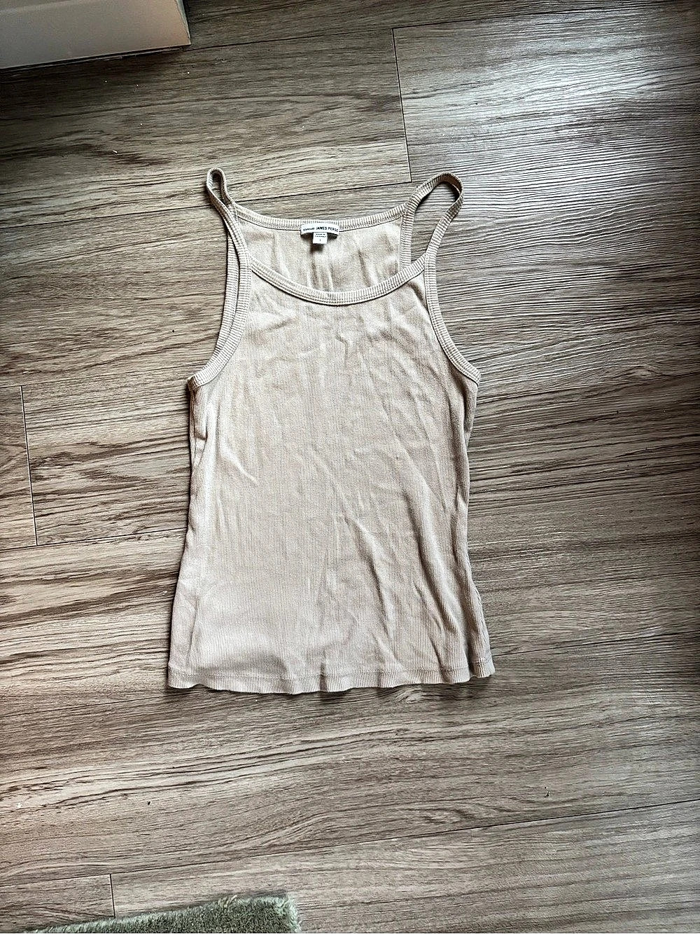James Perse Ribbed Daily Tank Ribbed Tank Top Beige Size 1